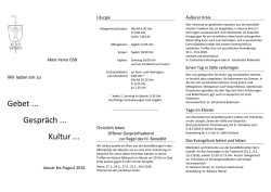 Gebet Gespr&auml;ch Kultur