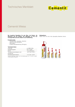 Technisches Merkblatt Cementit Weiss