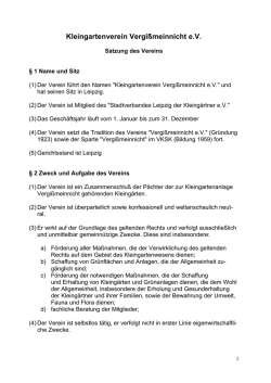 Satzung - KGV Vergi&szlig;meinnicht eV