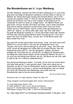 Die Wunderblume am th&uuml;ringer Wartberg