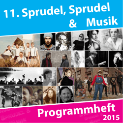 11. Sprudel, Sprudel & Musik Programmheft