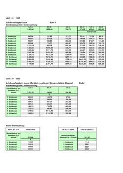 Remuneration Lehre Stufe 1 2016