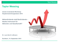 Taylor Wessing - Deutsche Börse Cash Market