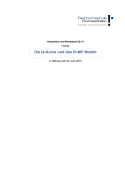 Die Is-Kurve und das IS-MP Modell - karl