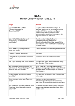 Q&As Hiscox Cyber Webinar 10.06.2015