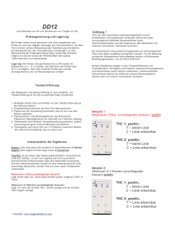 positiv, T = keine Linie C = Linie erkennbar THC 1 - Test