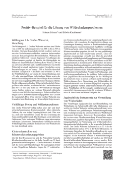 Positiv-Beispiel für die Lösung von Wildschadensproblemen