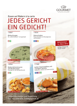 JEDES GERICHT EIN GEDICHT!
