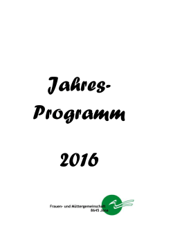 FMG-Jahresprogramm 2016