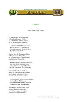 Chortiza. Gedicht von David Löwen.
