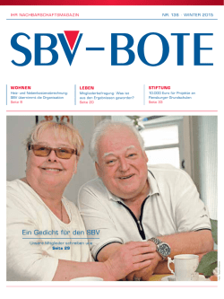 ein gedicht f&uuml;r den sbV