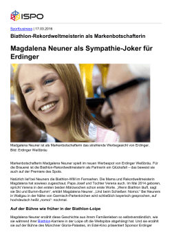 Magdalena Neuner als Sympathie