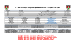 Spielplan Gruppe 2 Play Off Saison 2015/16 - germania