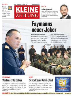 Faymanns neuer Joker - Kleine Zeitung ePaper