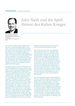 John Nash und die Spiel- theorie des Kalten Krieges