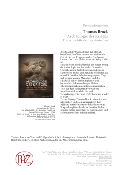 Thomas Brock Archäologie des Krieges - WBG
