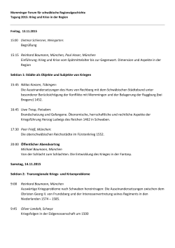 Tagungsprogramm 2015 - Memminger Forum für schwäbische