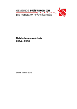 Behördenverzeichnis 2014 - 2018
