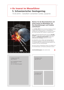 - 5. Schweizerischer Geologentag