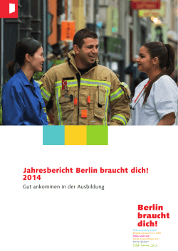 Jahresbericht Berlin braucht dich! 2014