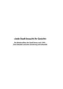 Jede Stadt braucht ihr Gesicht&laquo;