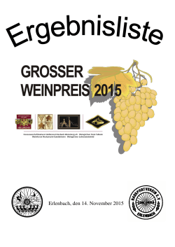 Ergebnis Grosser Weinpreis 2015