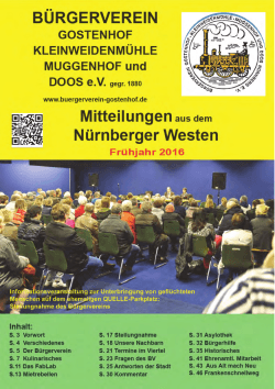 Mitteilungen Frühjahr 2016 - Bürgerverein Gostenhof