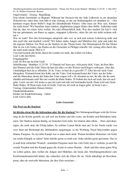 Ein Wort an die Starken - Markus