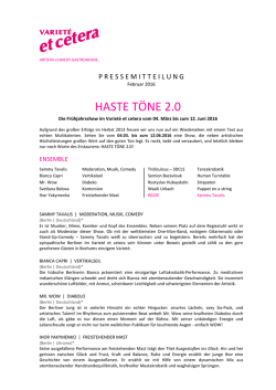 HASTE T&Ouml;NE 2.0 (Ensemble)