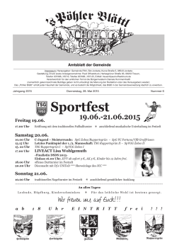 Sportfest - Gemeinde Pöhl