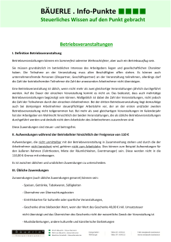 BÄUERLE . Info-Punkte - BÄUERLE . Steuerberater
