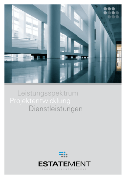 Leistungsspektrum Projektentwicklung