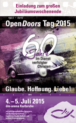 Tag 2015 - Open Doors