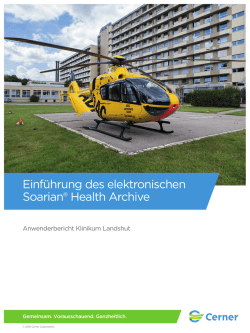Einf&uuml;hrung des elektronischen Soarian&reg; Health Archive