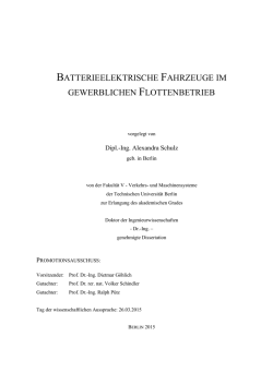 Batterieelektrische Fahrzeuge im gewerblichen