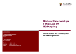 Diebstahl hochwertiger Fahrzeuge am N&uuml;rburgring