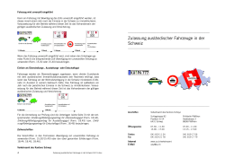 Zulassung ausländischer Fahrzeuge in der Schweiz
