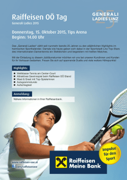 Flyer A5 Talents Day Generali Ladys 2015