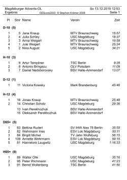 Magdeburger Advents-OL So 13.12.2015 12:53 Ergebnis Seite 1 Pl