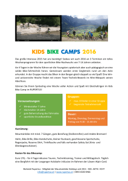Kids Bike Camps 2016 - Hotel Rupertus Leogang