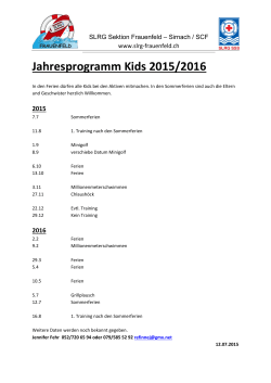 Jahresprogramm Kids 2015/2016