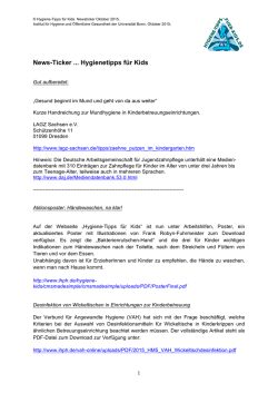 News-Ticker Hygienetipps für Kids