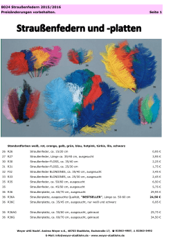 Fasanen-/StraußenfedernKatalog