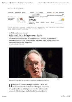 Ian McEwan zu den Attentaten: Wir sind jetzt