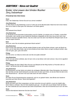 Interview mit J&ouml;rg Siebenhaar