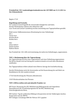 Protokoll der 103. Landesdelegiertenkonferenz der LSV NRW