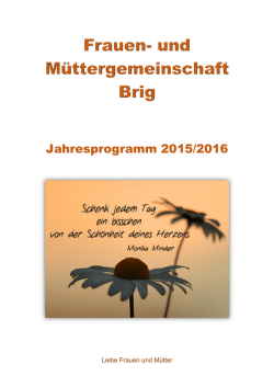 Jahresprogramm 2015/2016