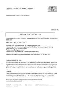 Kommunalabgabenrecht - Landesanwaltschaft Bayern