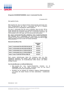 Dringender SICHERHEITSHINWEIS: artus C