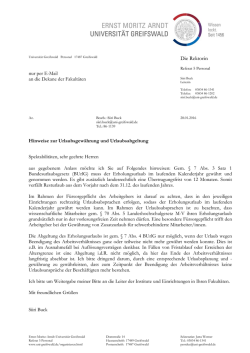 Information zur Urlaubsabgeltung - Ernst-Moritz-Arndt